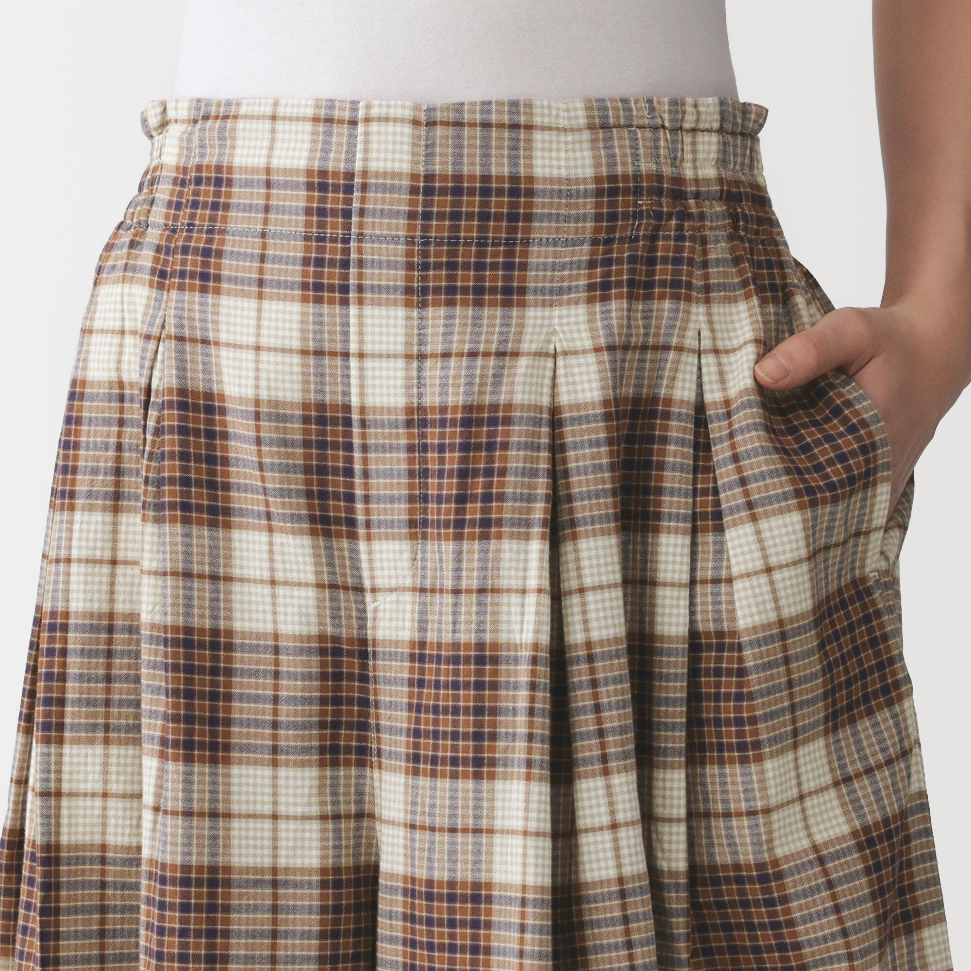 Madras Cotton Skirt Pants
