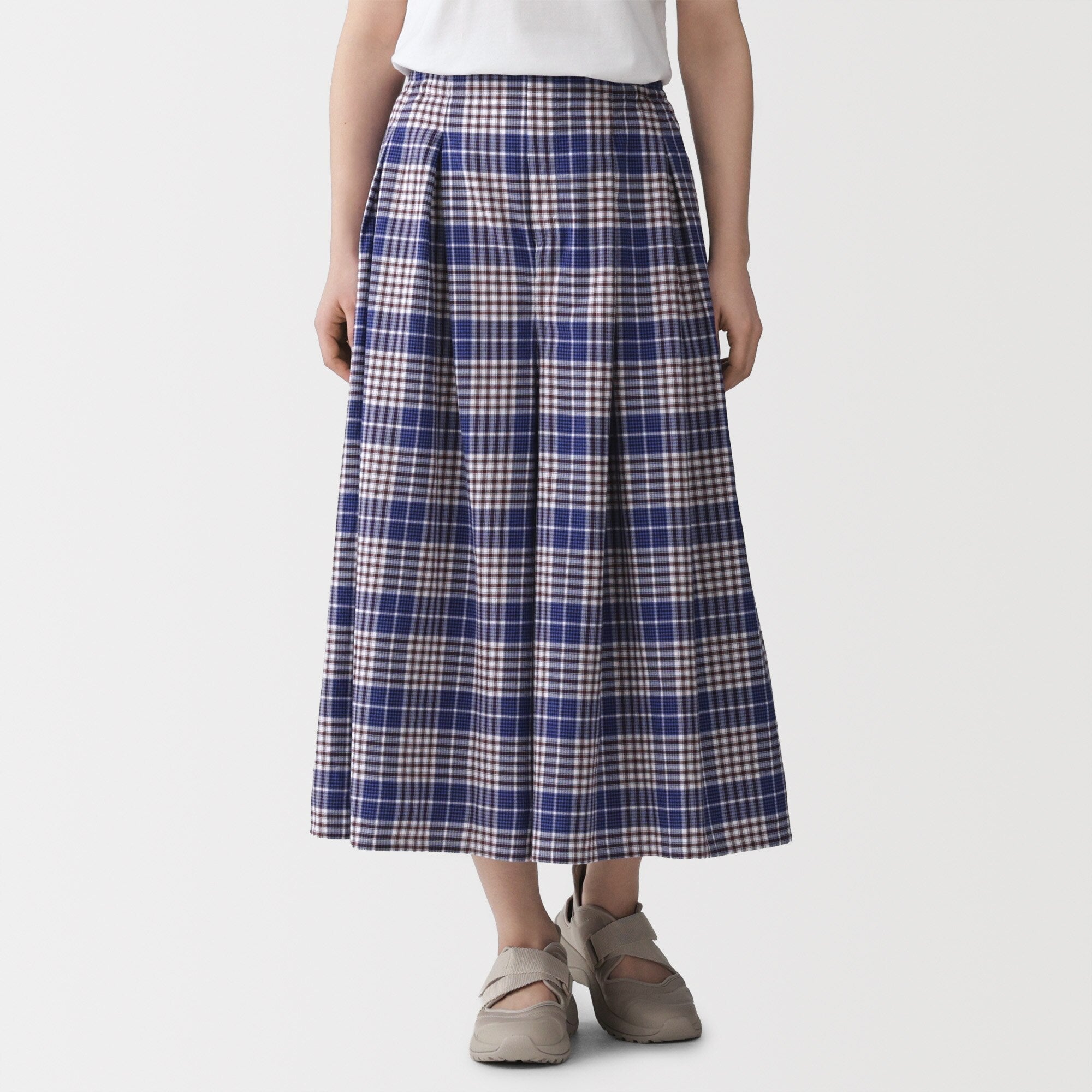 Madras Cotton Skirt Pants