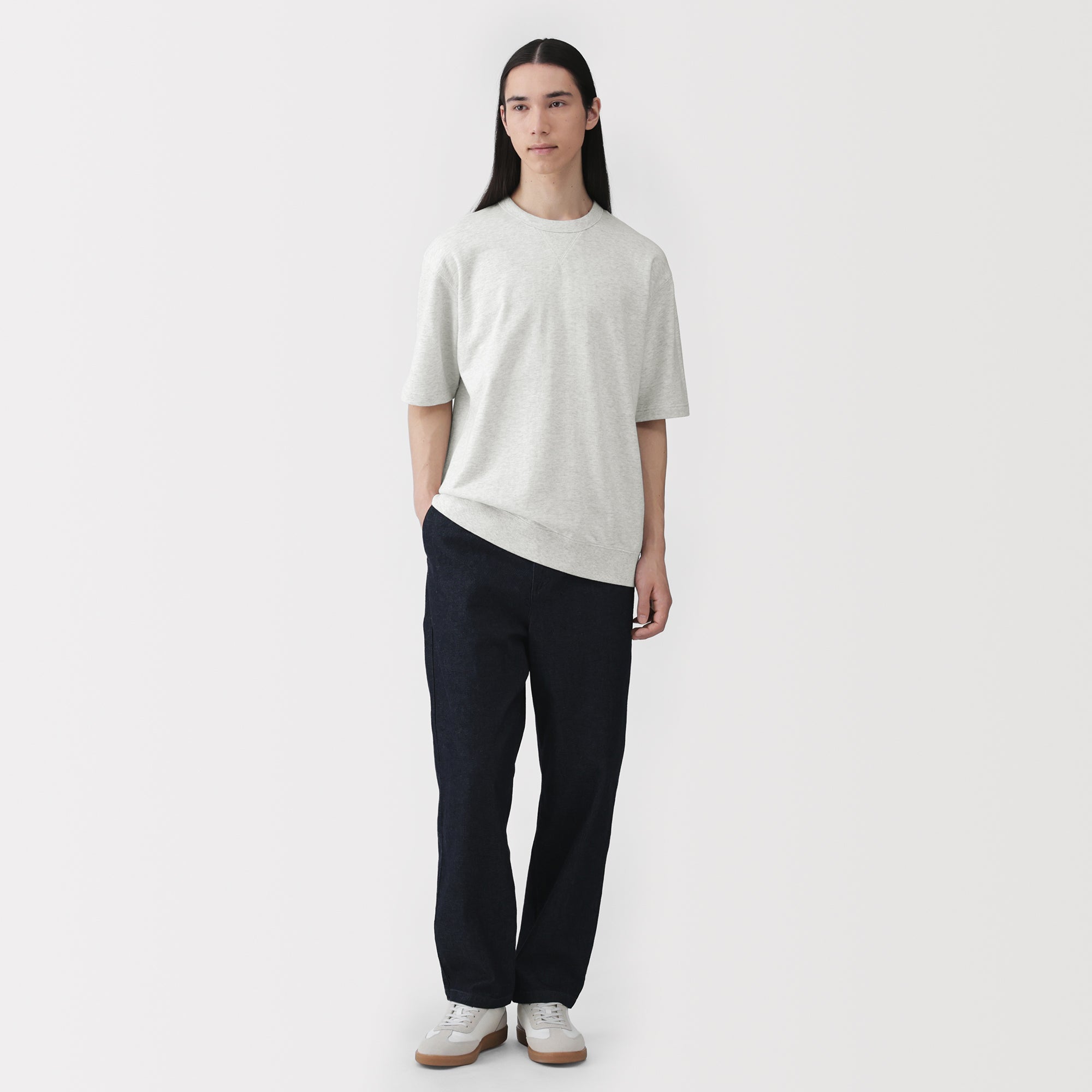 Cotton Half-Sleeve Sweatshirt