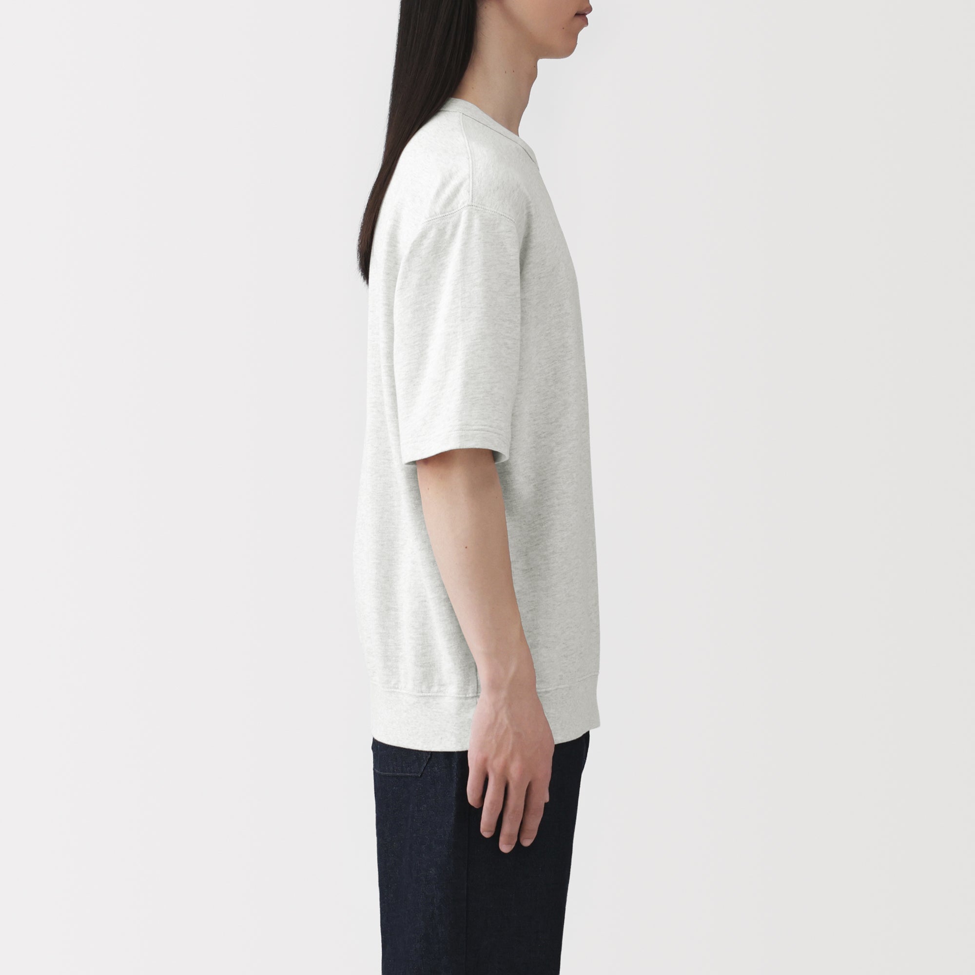 Cotton Half-Sleeve Sweatshirt