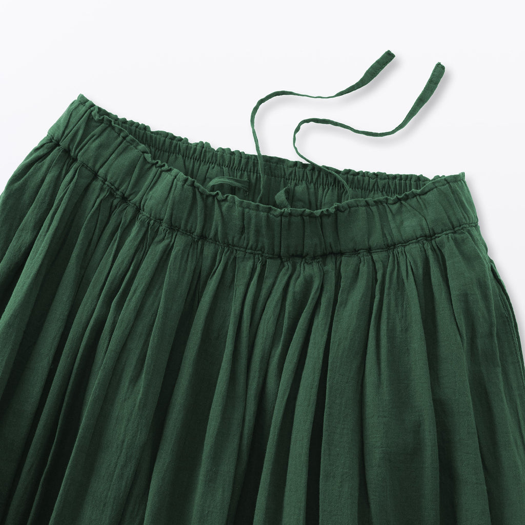 High-Twist Cotton Gathered Skirt