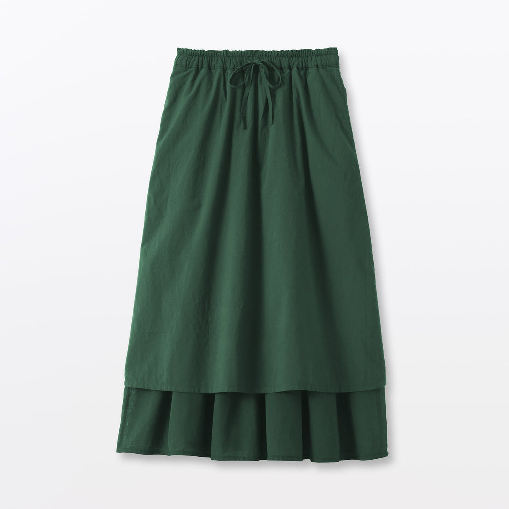 High-Twist Cotton Gathered Skirt