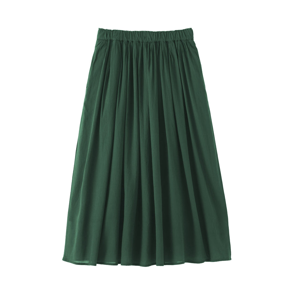 High-Twist Cotton Gathered Skirt