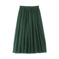 High-Twist Cotton Gathered Skirt