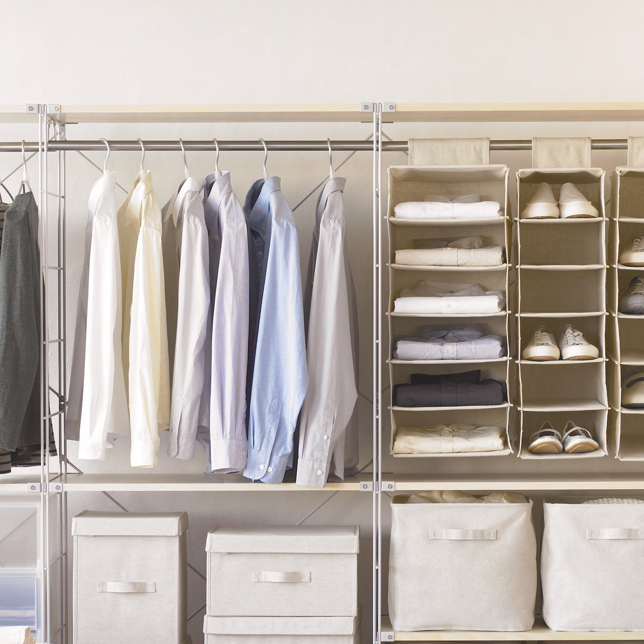 SUS Shelving Unit Wardrobe Bar - Wide