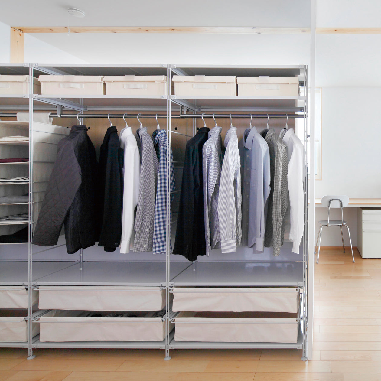 SUS Shelving Unit Wardrobe Bar - Wide