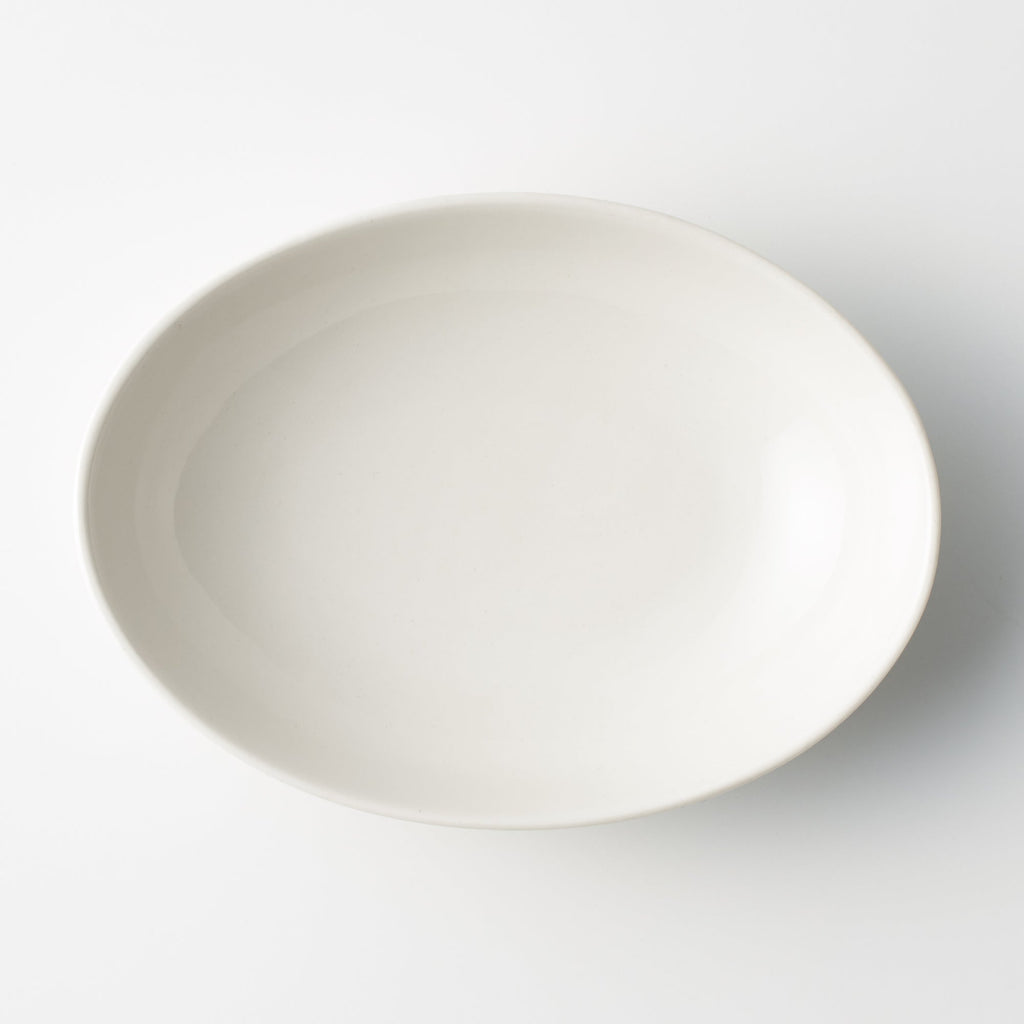 Beige Porcelain Oval Dish