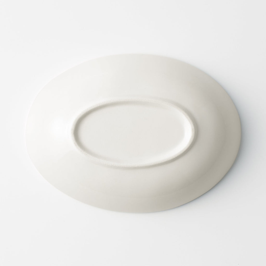 Beige Porcelain Oval Dish