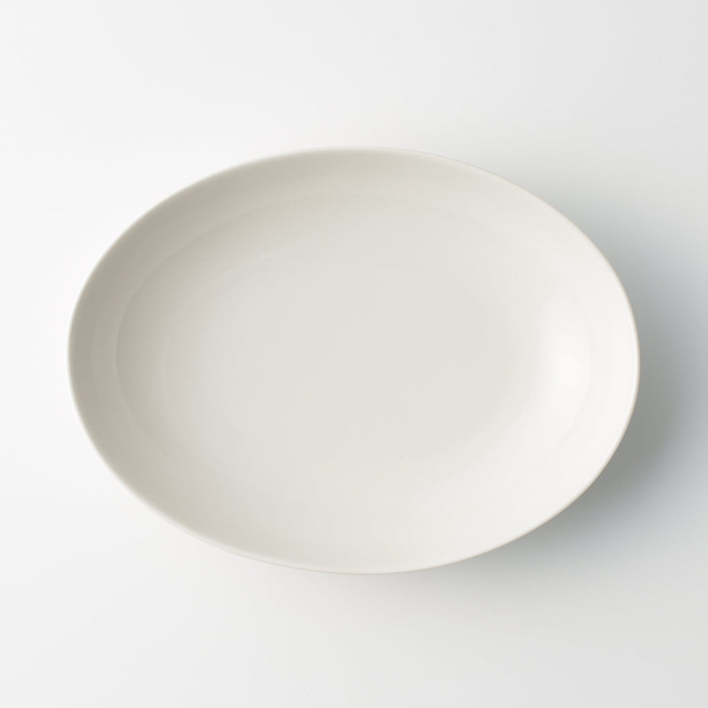 Beige Porcelain Oval Dish