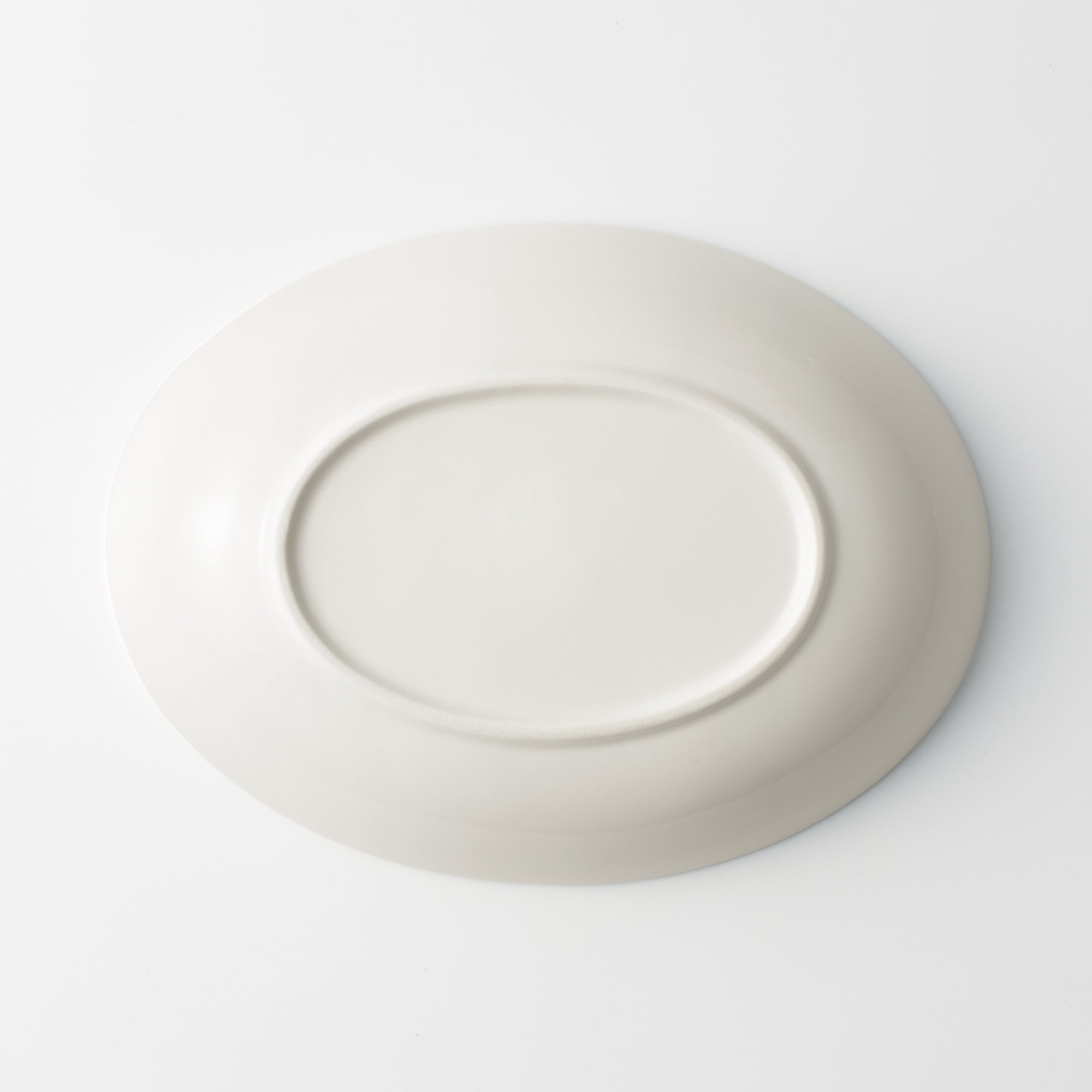 Beige Porcelain Oval Dish