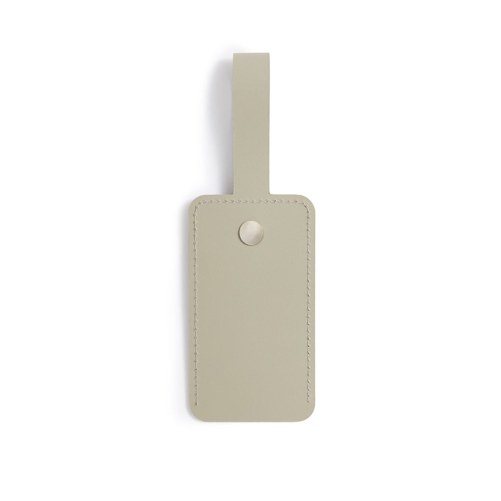 Recycled Leather Luggage Tag - Ash