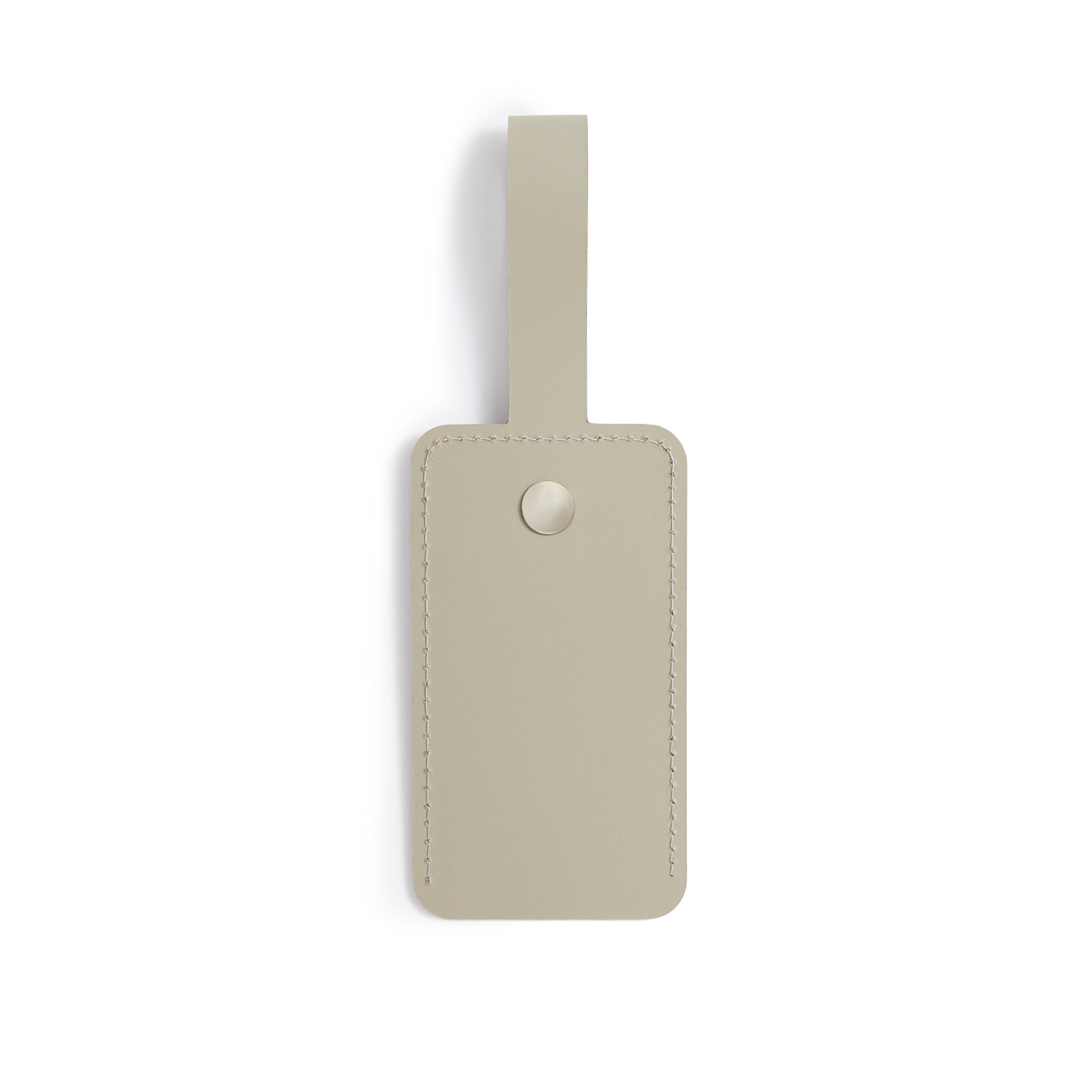 Recycled Leather Luggage Tag - Ash