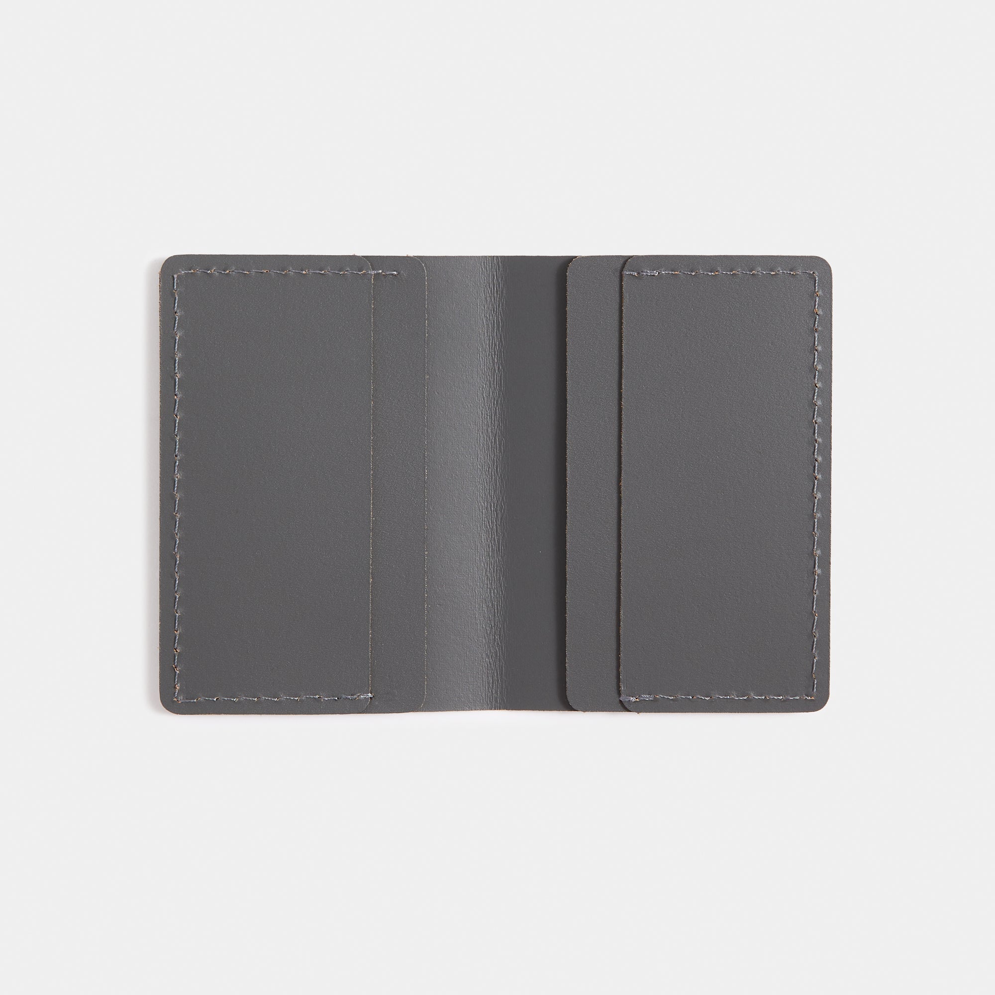 Recycled Leather Travel Card Holder - Graphite