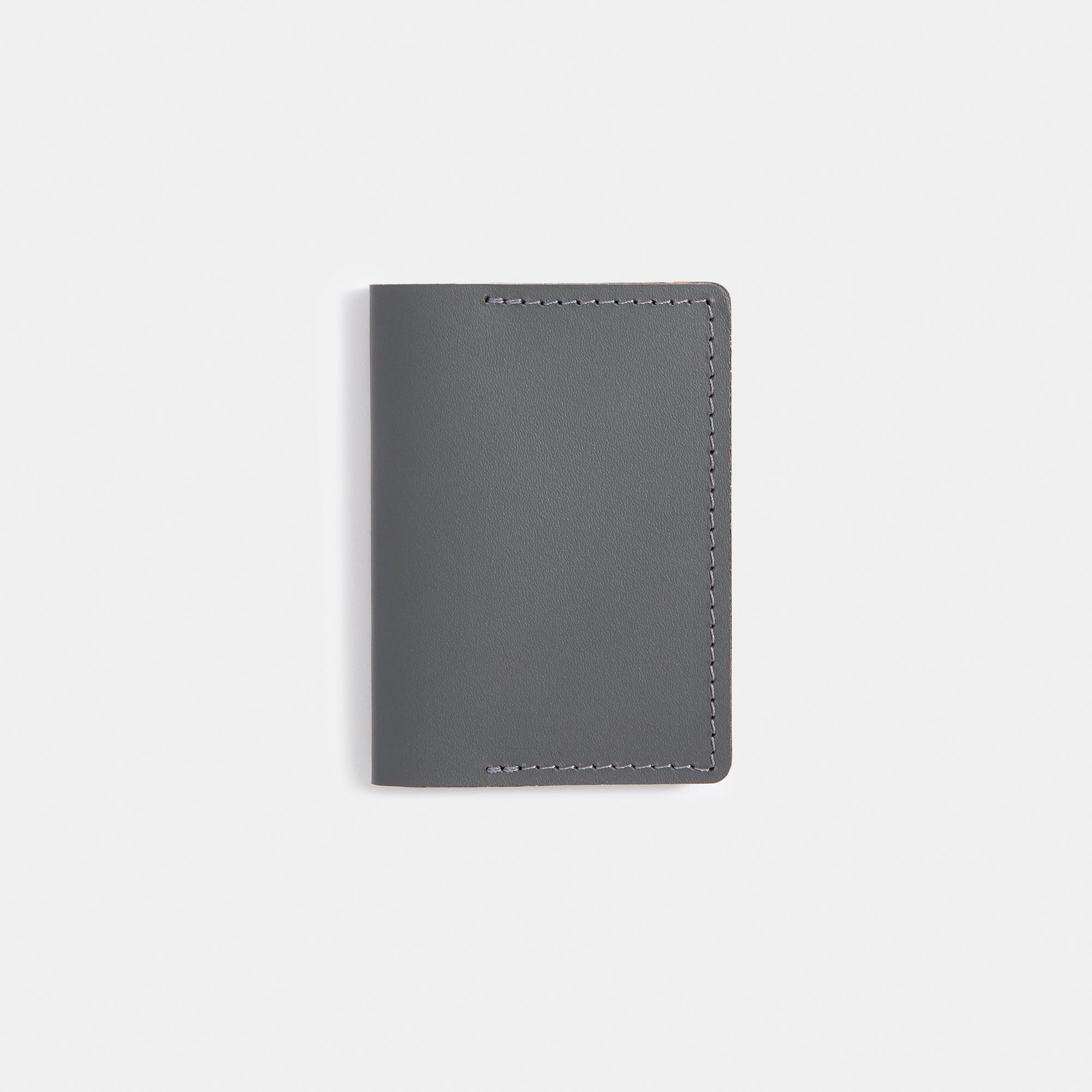Recycled Leather Travel Card Holder - Graphite