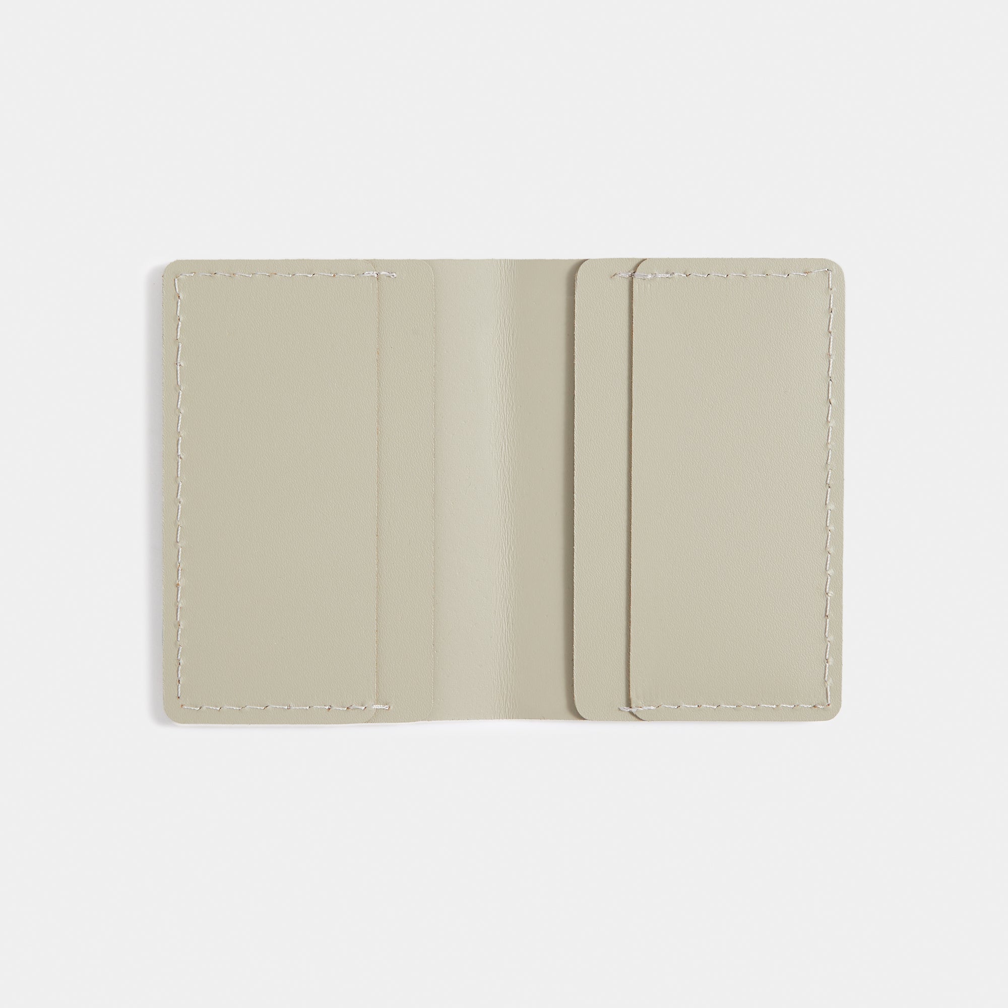 Recycled Leather Travel Card Holder - Ash