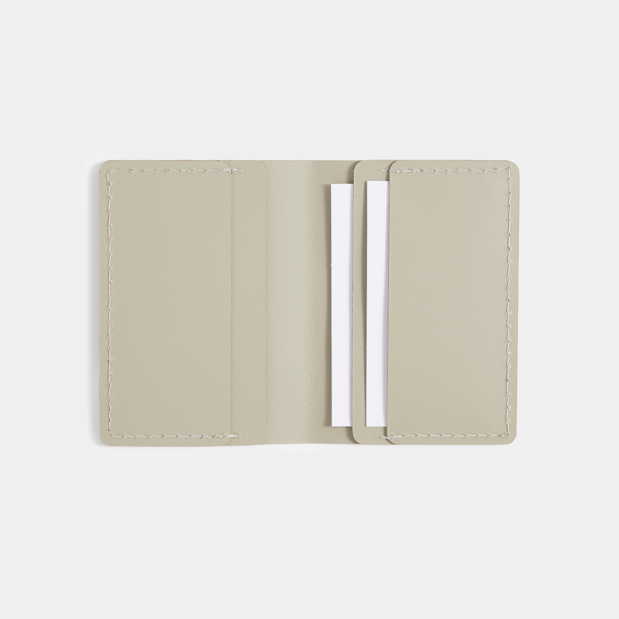 Recycled Leather Travel Card Holder - Ash