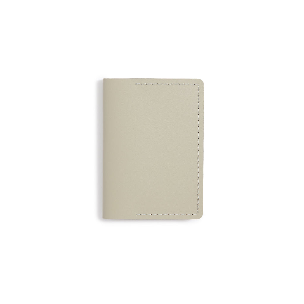 Recycled Leather Travel Card Holder - Ash
