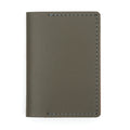 Recycled Leather Travel Card Holder - Khaki