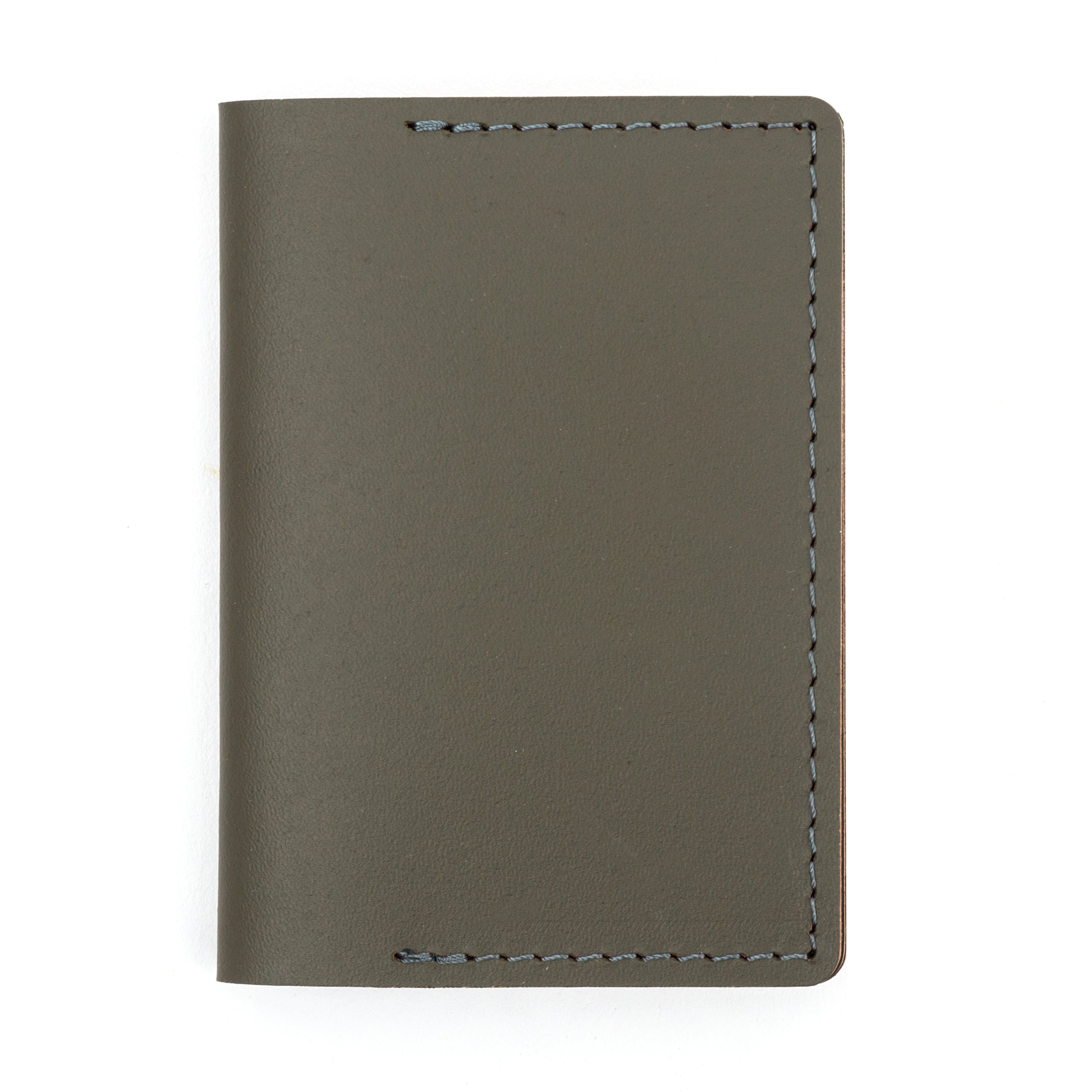Recycled Leather Travel Card Holder - Khaki