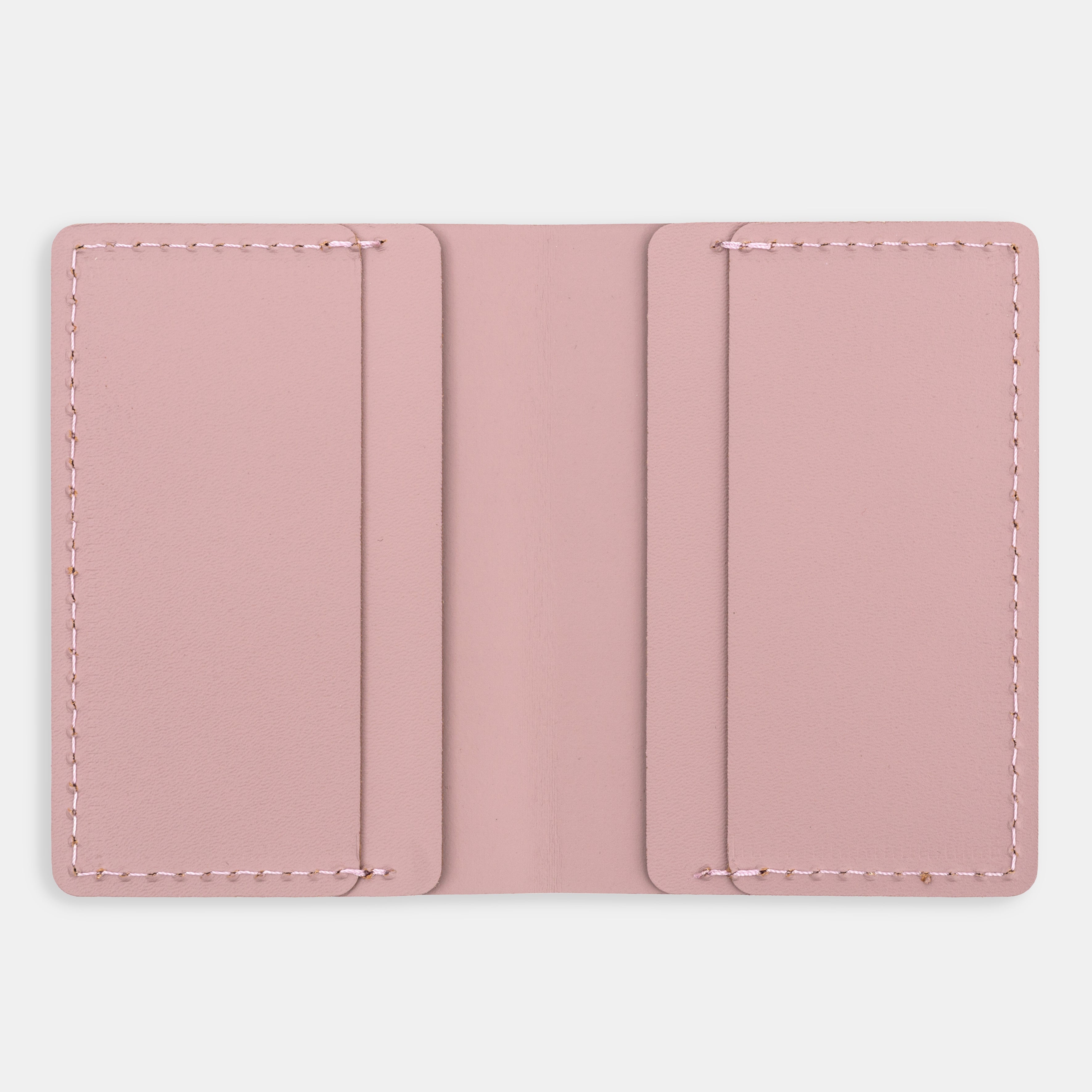 Recycled Leather Travel Card Holder - Pink