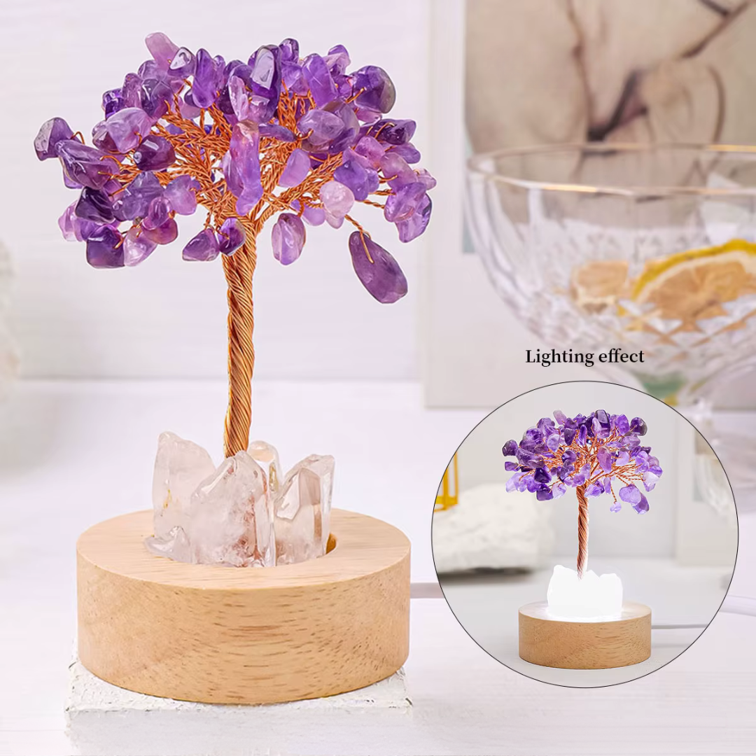 Calming & EMF Purifying Crystal Tree Lamp