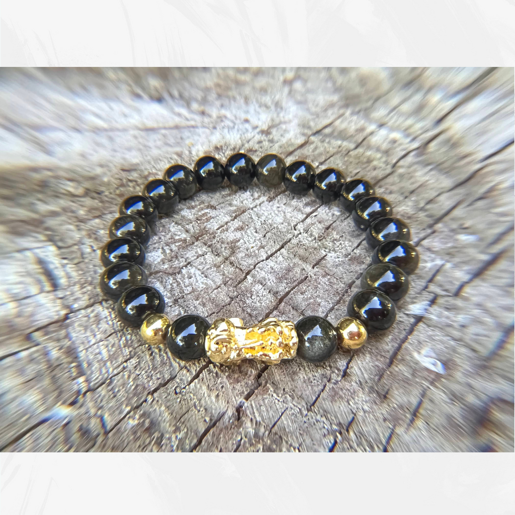Obsidian Pixiu Prosperity & Protection Bracelet