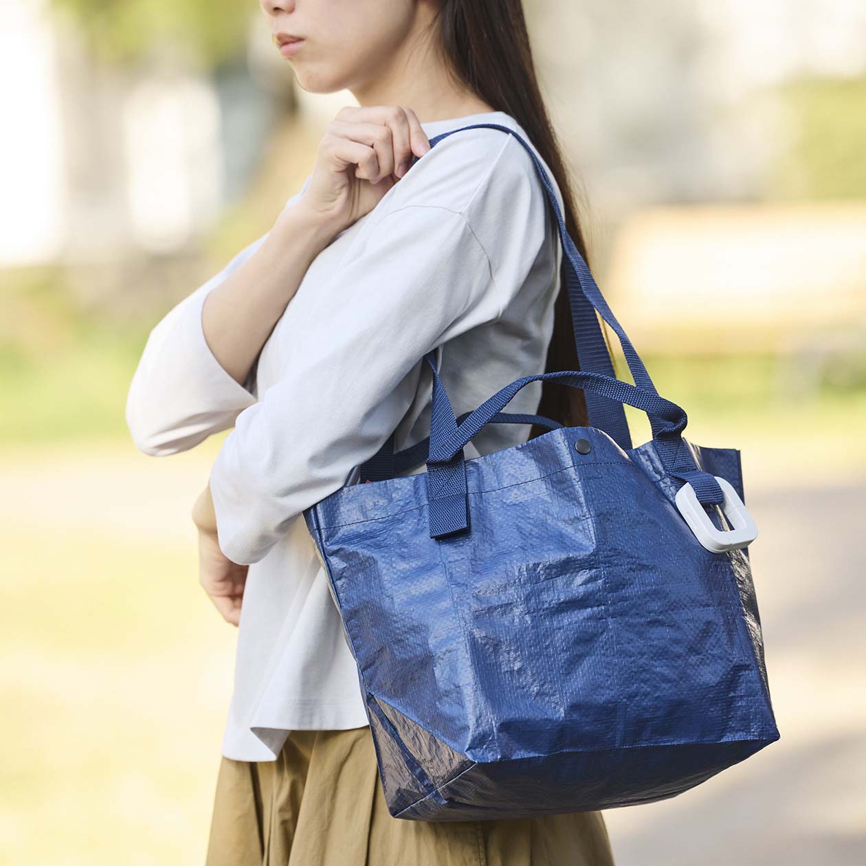 Polypropylene Sheet Mini Tote - Navy