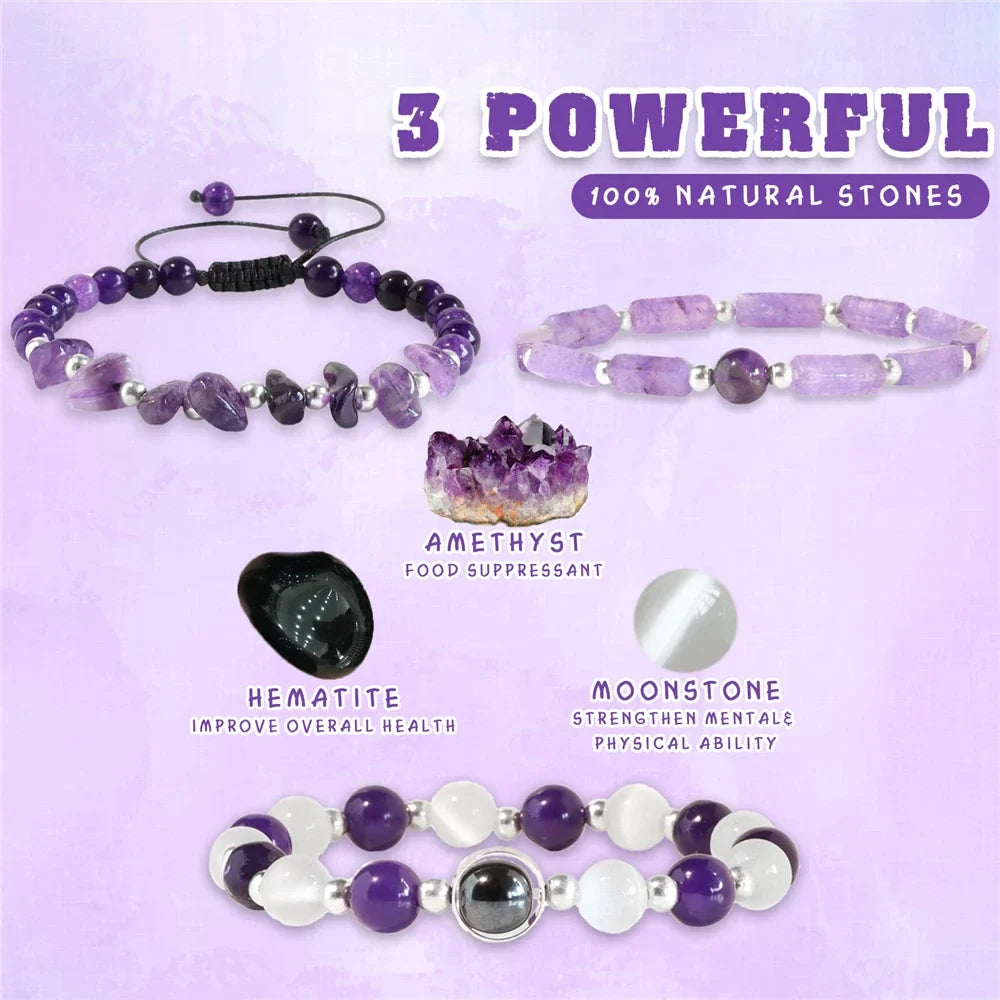 Weight Loss Support & Stress Relief Bracelet Pack