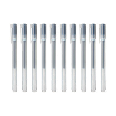 Gel Ink Ballpoint Cap Pen 10 Piece Set