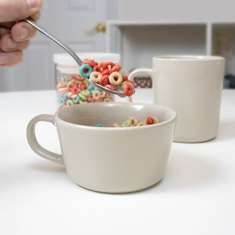 Stoneware Cereal Mug Cup - Gray Beige