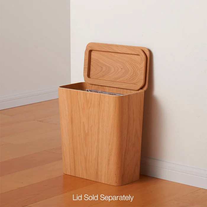 Oak Dust Bin with Wire Frame - No Lid
