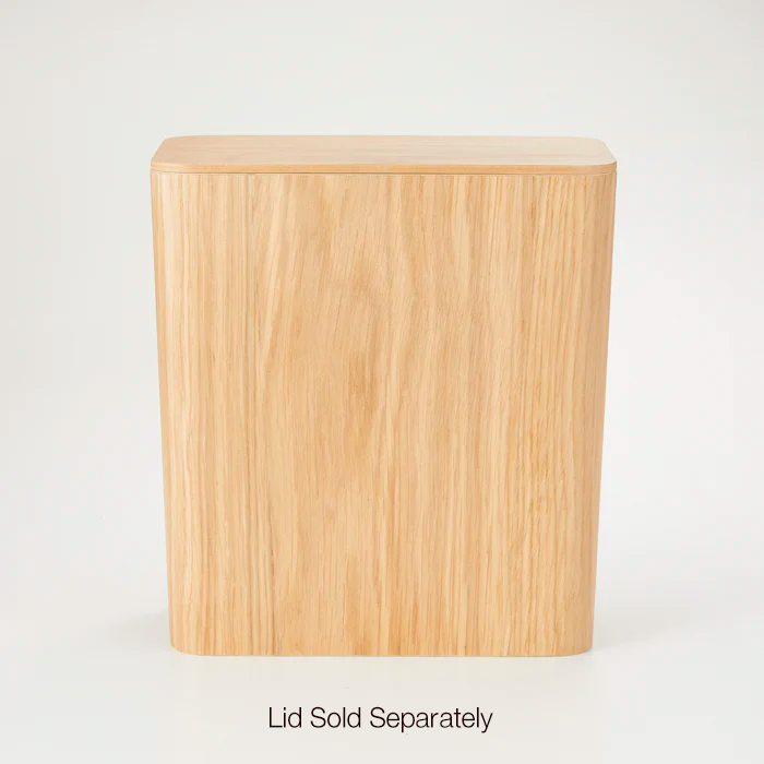 Oak Dust Bin with Wire Frame - No Lid