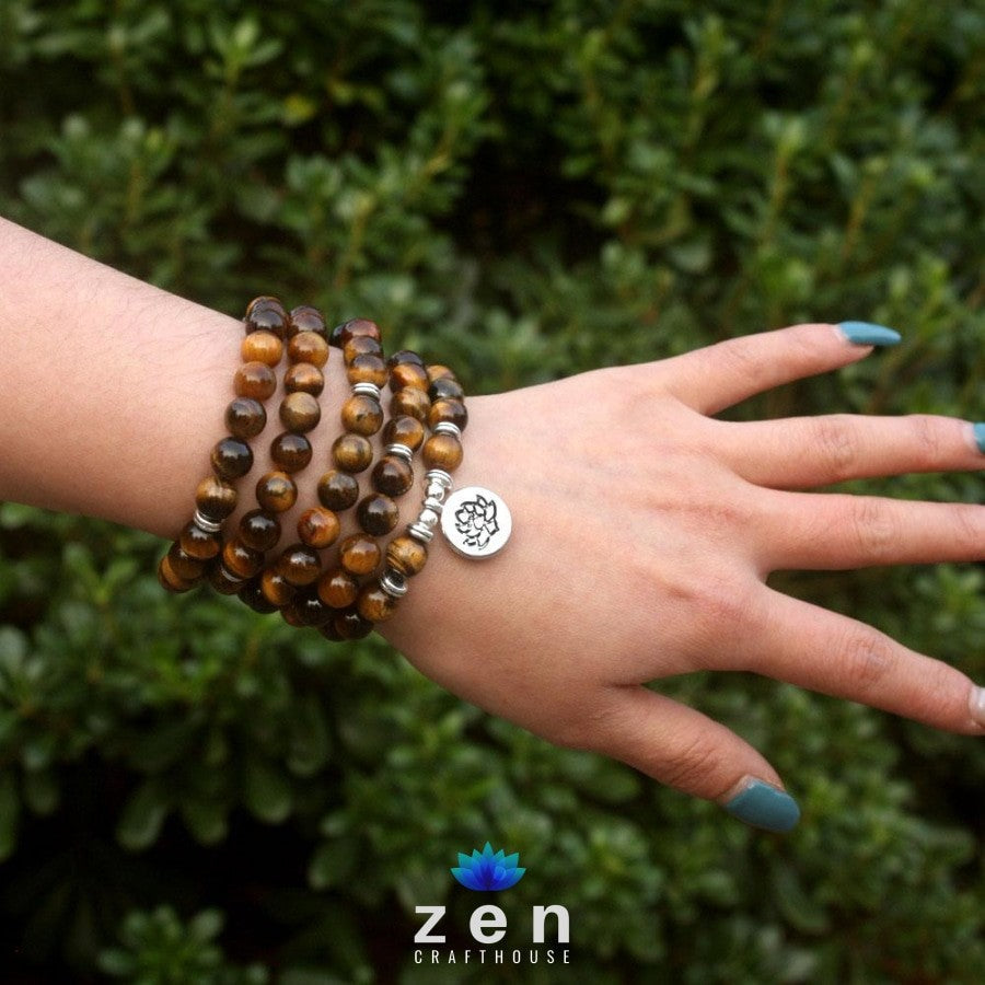 Charms Tiger Eye Stone Mala | Protection