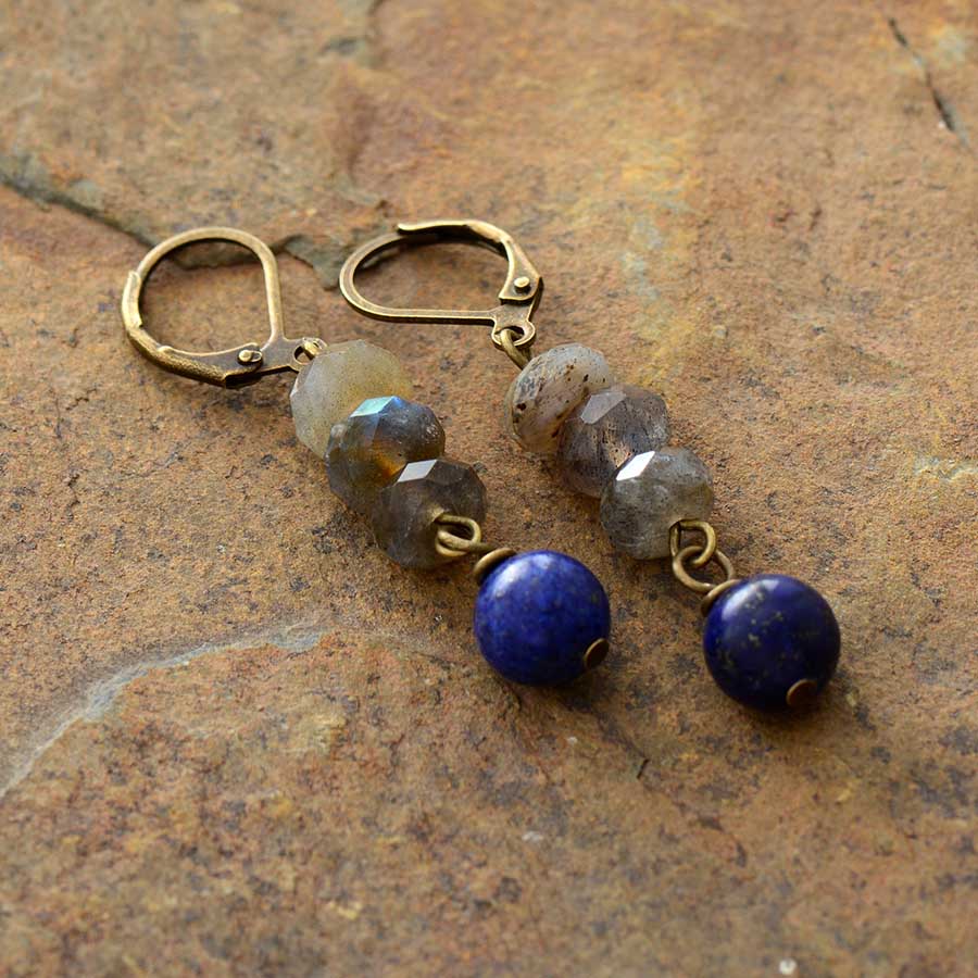 Lapis & Labradorite Intuition Earrings