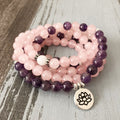 Rose Quartz & Amethyst Mala