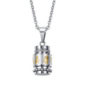 Tibetan Titanium Prayer Wheel Necklace