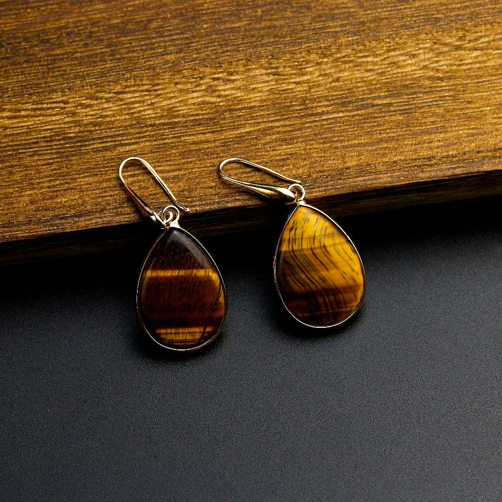 Tiger Eye Luck & Protection Earrings