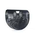 Elegant Bamboo Moon Basket Bag - 5 Colors
