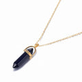 Hexagon Natural Stone Necklace [8 crystal options]
