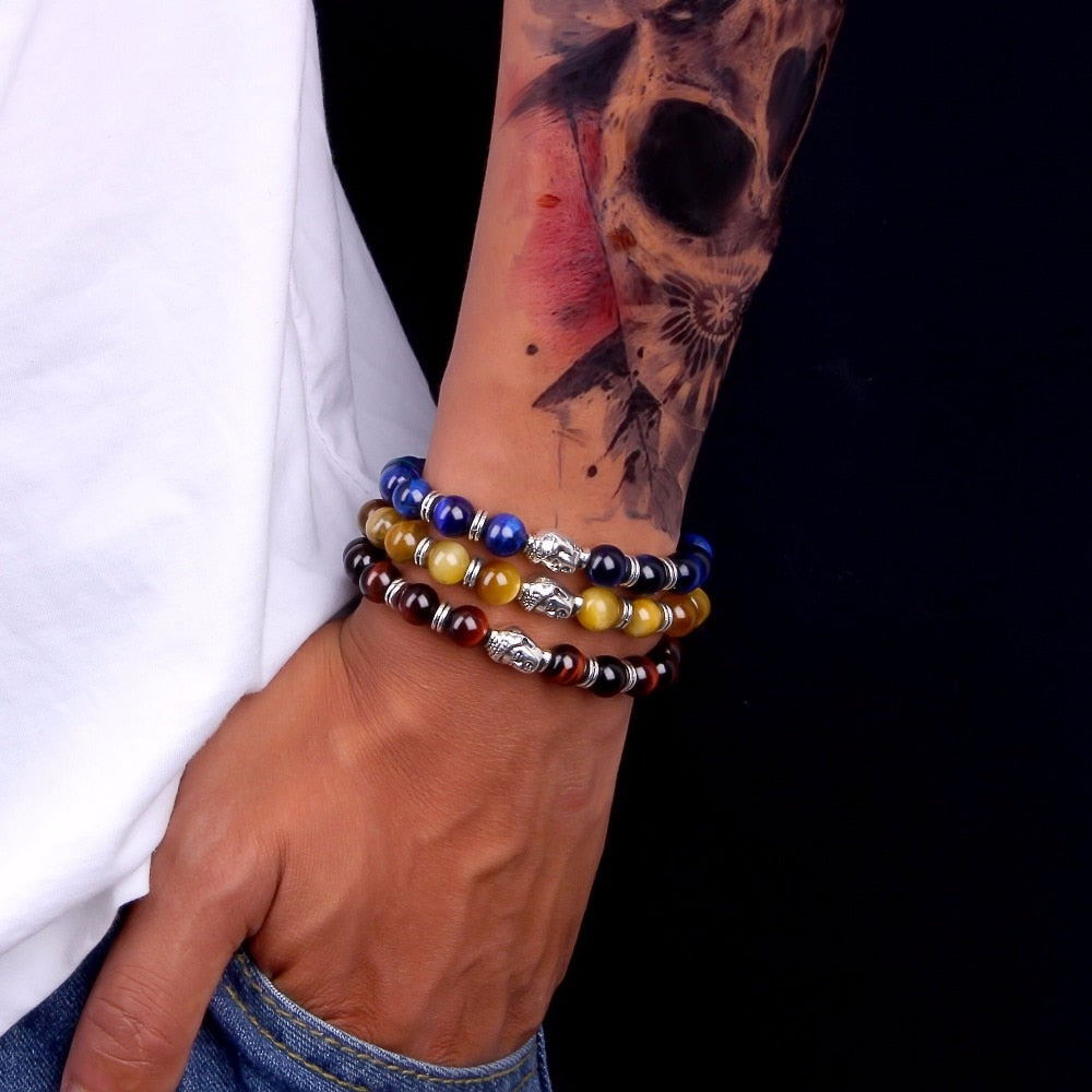 Buddhist Blue Tiger Eye Bracelet | Balance