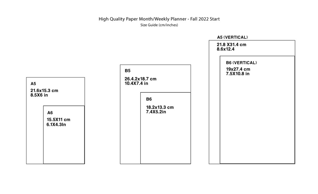 Undated Monthly Weekly Planner