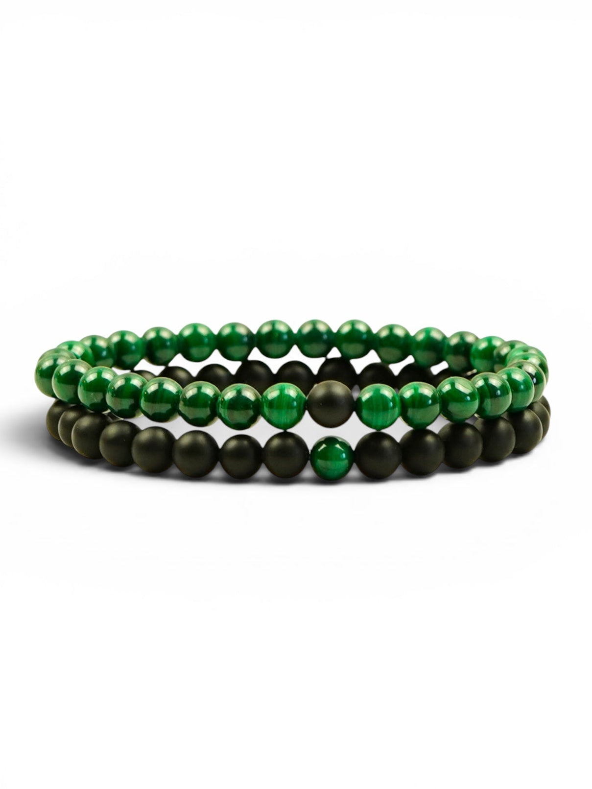 Emotional Balance & Protection Malachite & Black Onyx Bracelets