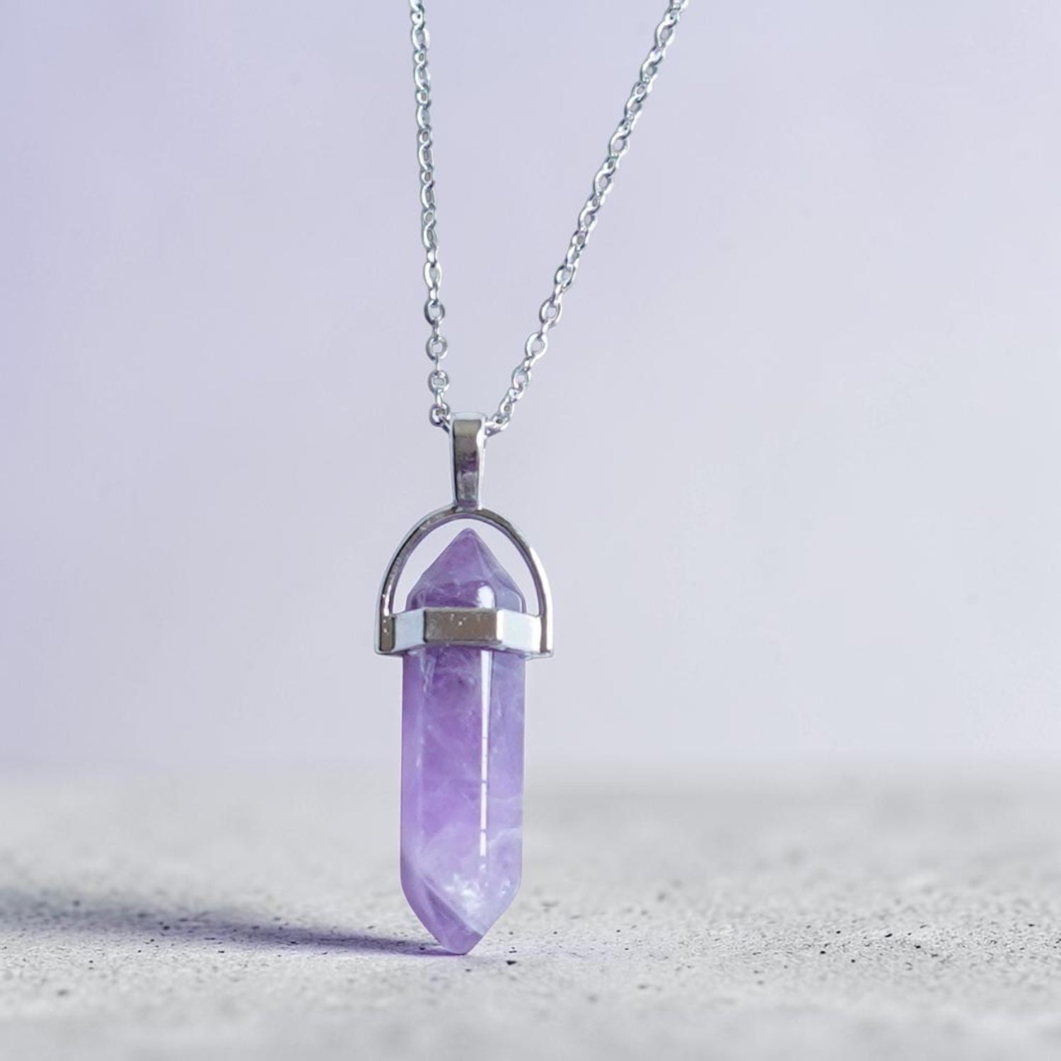 Calm & Clarity Natural Amethyst  Hexagon Necklace