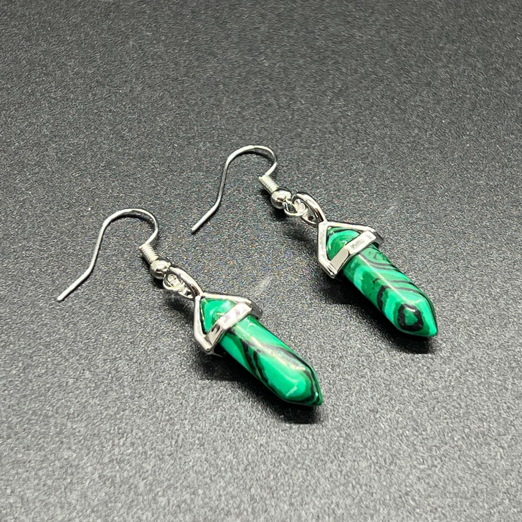 Malachite Chakra Point Peaceful Earrings