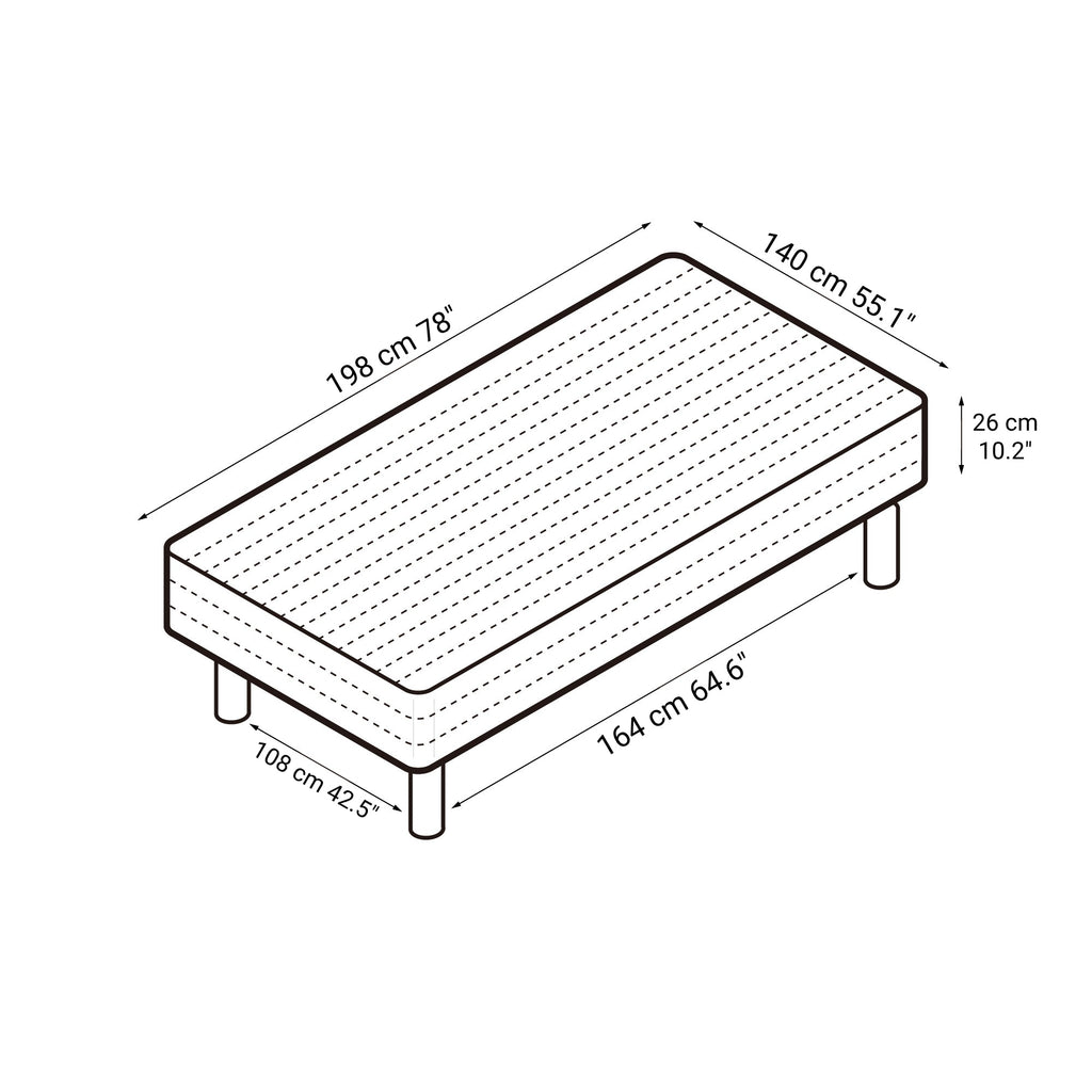 [HD] High Density Pocket Coil Mattress Compatible With M8 Legs