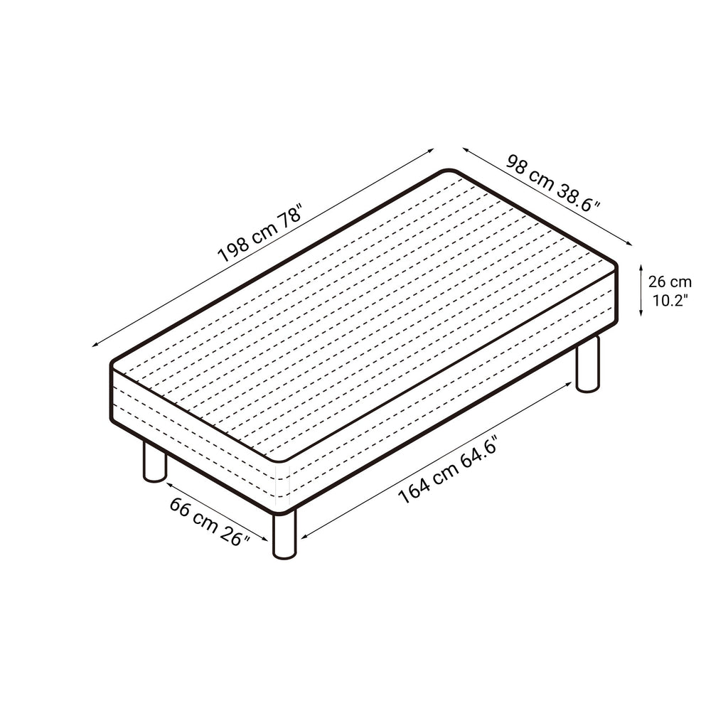 [HD] High Density Pocket Coil Mattress Compatible With M8 Legs