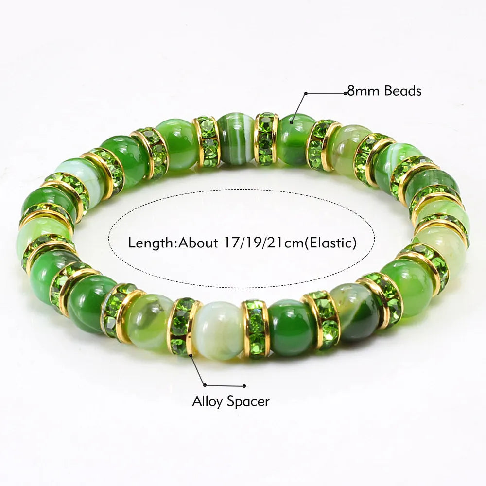 Green Agate Balance and Prosperity Bracelet