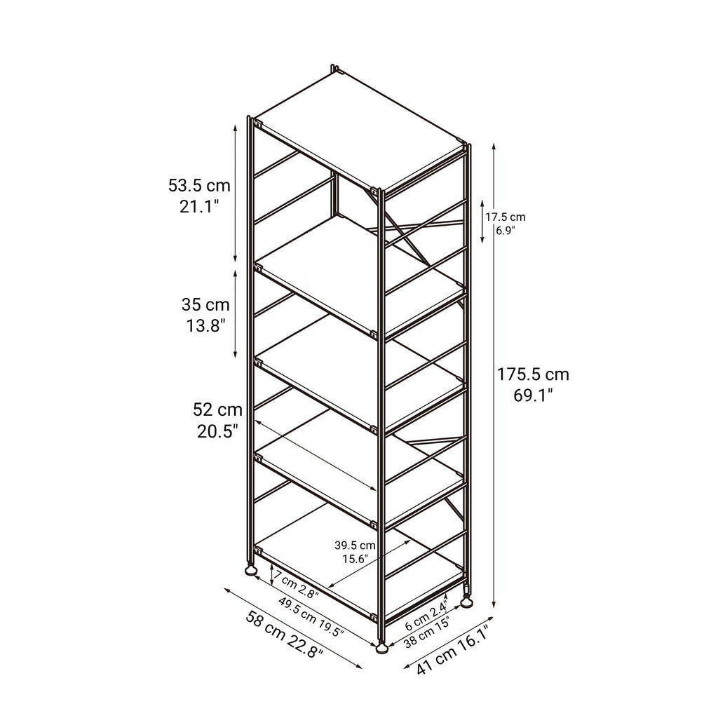 SUS Shelving Unit - Stainless Steel - Regular - Large