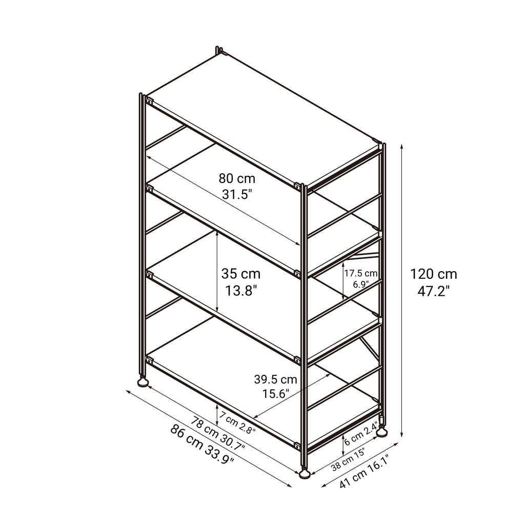 SUS Shelving Unit - Light Gray - Wide - Medium