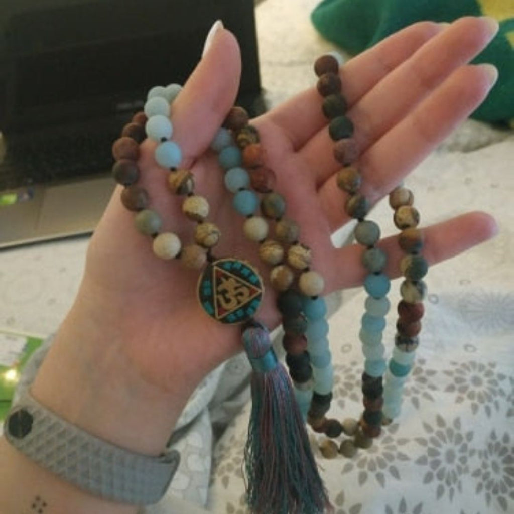 Triple Stone Mindfulness Buddhist Mala